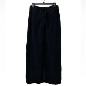 Valerie Steven Silk Black Maxi Slit Tie Skirt!